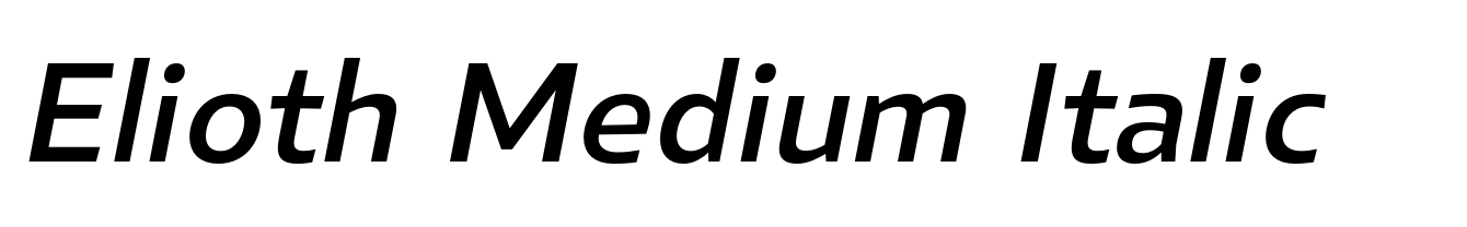 Elioth Medium Italic
